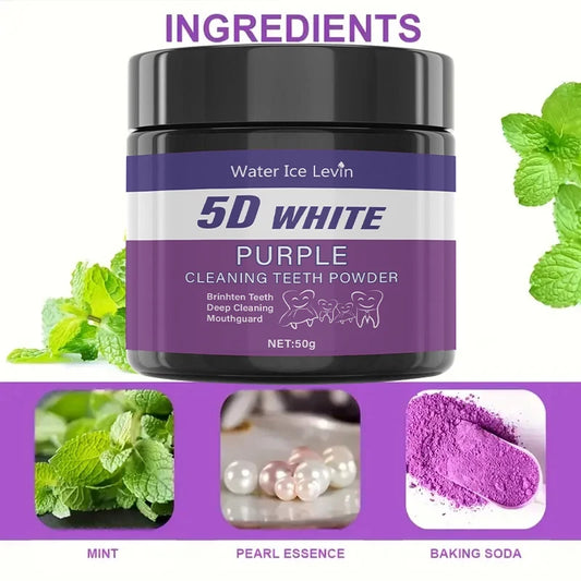 Portable Purple Teeth Polishing Powder
