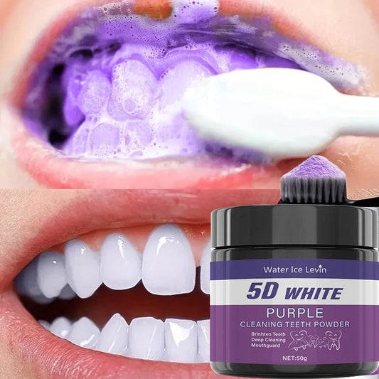Portable Purple Teeth Polishing Powder