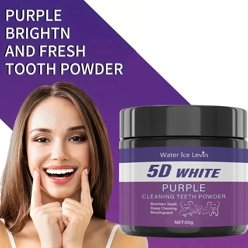 Portable Purple Teeth Polishing Powder