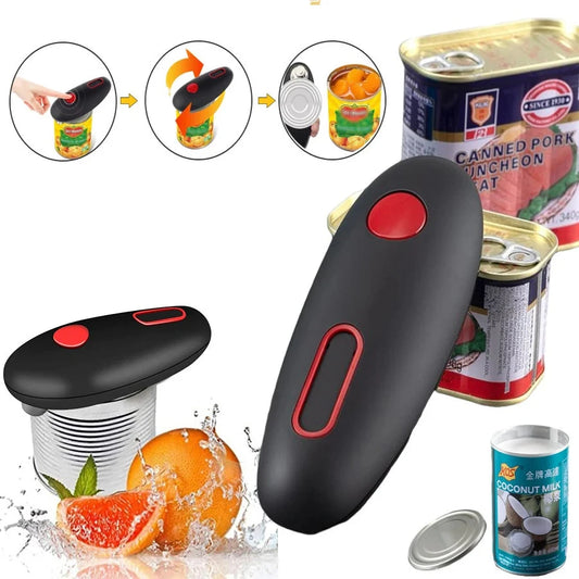 Automatic Electric Can Opener — One-Touch, Hands-Free