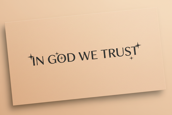In God We Trust Peach Logo